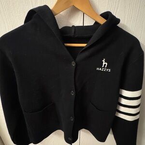 Hazzy's Black Hooded Cardigan